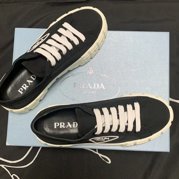 Prada Black and White Sneakers - Picture 2 of 5